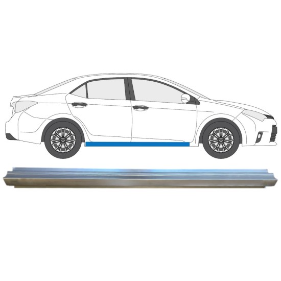 Panel de reparación del umbral para Toyota Corolla 2013-2019 / Derecho 14889