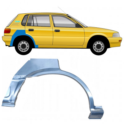 Panel de reparación guardabarros trasero para Toyota Corolla 1987-1994 / Derecho 8643