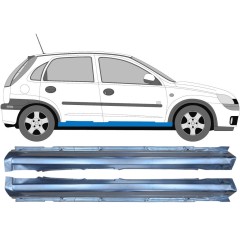 Umbral completo para Opel Corsa C 2000-2010 / Izquierda+Derecha / Conjunto 9273