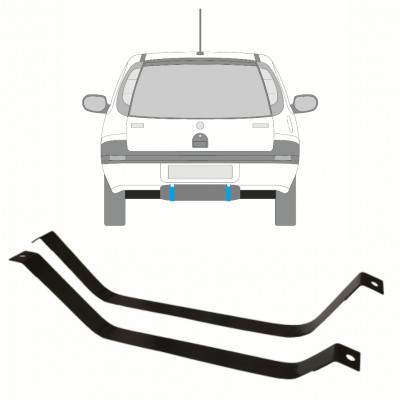 OPEL CORSA C 2001-2010 ABRAZADERAS DEL DEPÓSITO DE COMBUSTIBLE