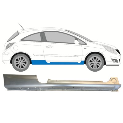 Umbral completo para Opel Corsa D 2006-2015 / Derecho / HATCHBACK 14572