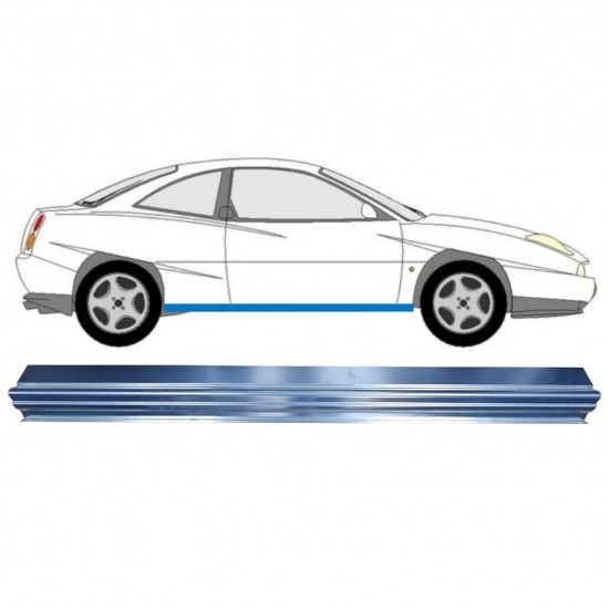 Panel de reparación del umbral para Fiat 1993-2000 COUPE / Izquierda = Derecha (simétrico) 11590