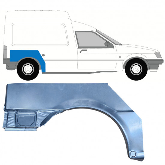 Panel de reparación guardabarros trasero para Ford Courier 1989-1995 / Derecho 7828