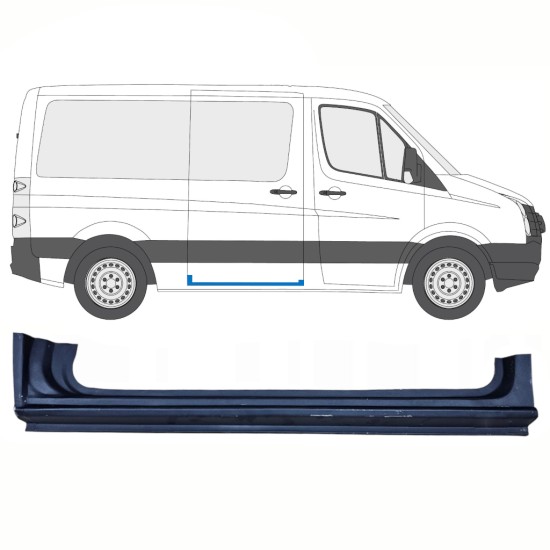 Panel de reparación del umbral de la puerta corredera para Volkswagen Crafter 2005-2017 / Derecho 13893