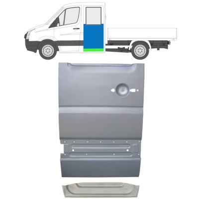 Panel de reparación puerta trasera interna + externa para Volkswagen Crafter 2005-2017 / Izquierda / Conjunto 14276