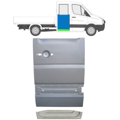 Panel de reparación puerta trasera interna + externa para Volkswagen Crafter 2005-2017 / Derecho / Conjunto 14275