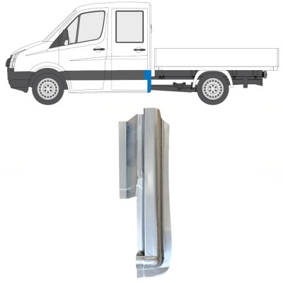 Panel de reparación esquina trasera para Volkswagen Crafter 2005-2017 / Derecho 15509