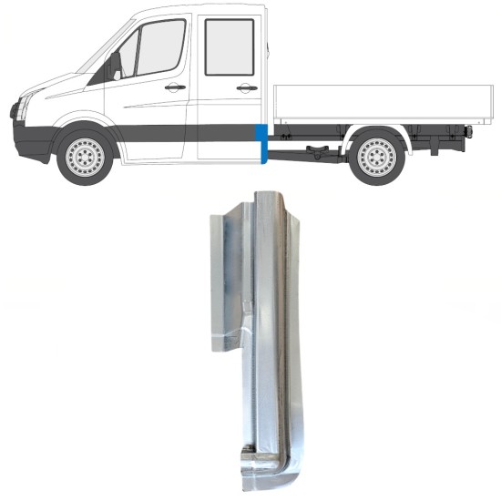 Panel de reparación esquina trasera para Volkswagen Crafter 2005-2017 / Derecho 15509
