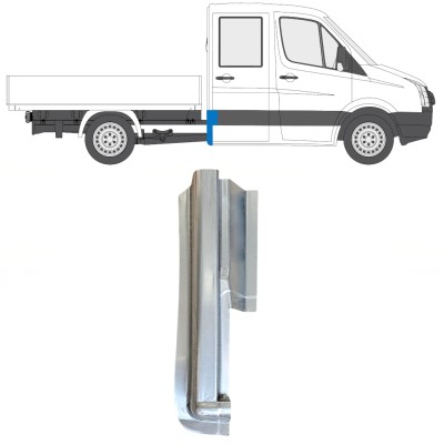 Panel de reparación esquina trasera para Volkswagen Crafter 2005-2017 / Derecho 15508