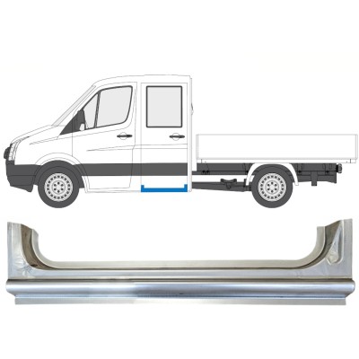 Panel de reparación del umbral trasero para Volkswagen Crafter 2005-2017 / Izquierda 15519