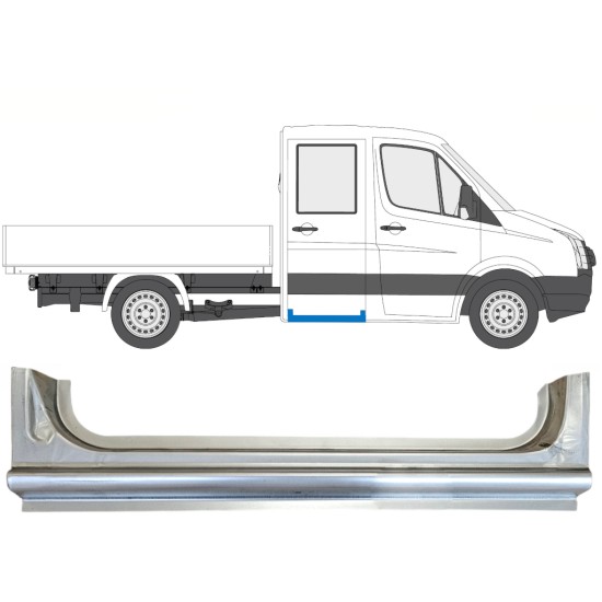 Panel de reparación del umbral trasero para Volkswagen Crafter 2005-2017 / Derecho 15518