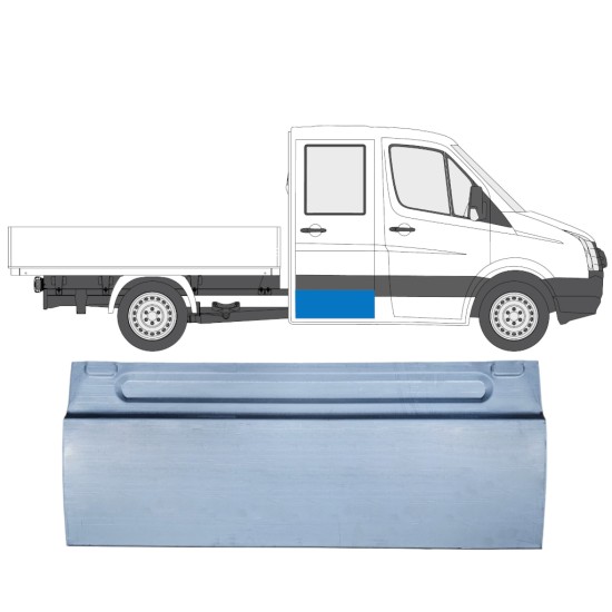 Panel de reparación puerta trasera para Volkswagen Crafter 2005-2017 / Izquierda = Derecha (simétrico) 13665