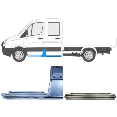 Panel de reparación conjunto para Volkswagen Crafter 2005-2017 / Izquierda / 15528