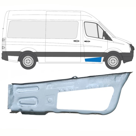 Panel de reparación escalón delantero para Volkswagen Crafter 2005-2017 / Derecho 14102