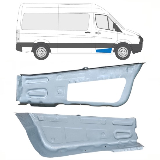 Panel de reparación escalón delantero para Volkswagen Crafter 2005-2017 / Izquierda+Derecha / Conjunto 14104