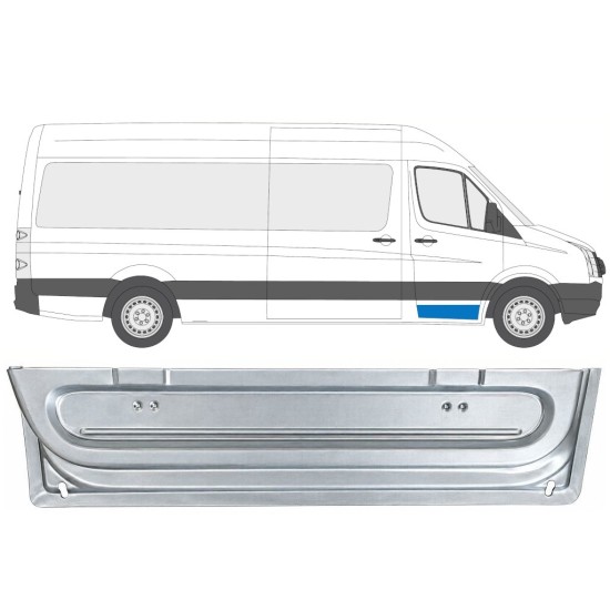Panel de reparación puerta delantera interior para Volkswagen Crafter 2005-2017 / Derecho 17056