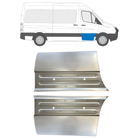 Panel de reparación puerta delantera para Volkswagen Crafter 2005-2017 / Izquierda+Derecha / Conjunto 15496