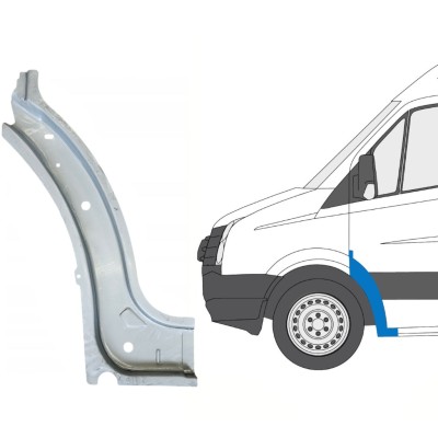 Panel de reparación guardabarros delantero interior para Volkswagen Crafter 2005-2017 / Izquierda 15499