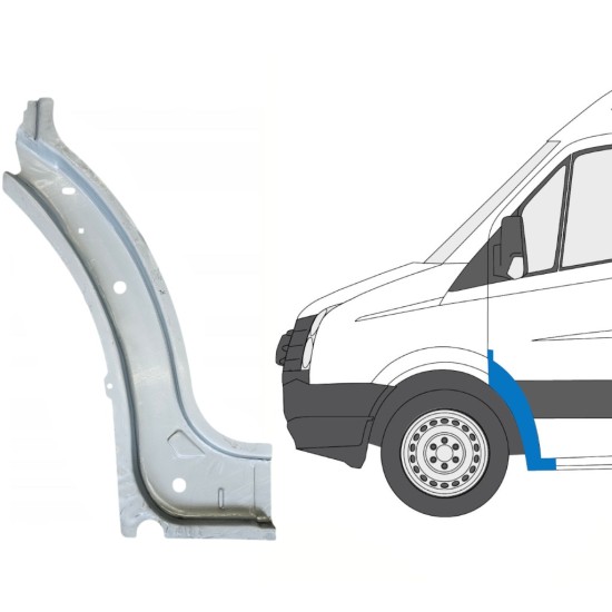 Panel de reparación guardabarros delantero interior para Volkswagen Crafter 2005-2017 / Izquierda 15499