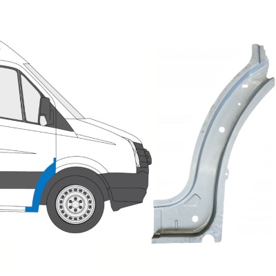 Panel de reparación guardabarros delantero interior para Volkswagen Crafter 2005-2017 / Derecho 15498