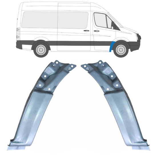 Panel de reparación guardabarros delantero para Volkswagen Crafter 2005-2017 / Derecho 17255