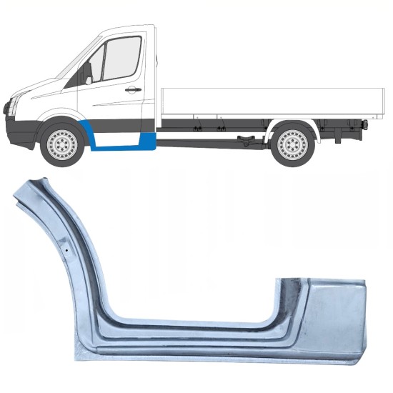 Panel de reparación guardabarros delantero con parte de umbral para Volkswagen Crafter 2005-2017 / Izquierda 13839