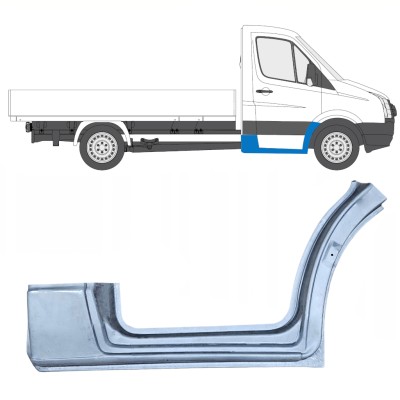 Panel de reparación guardabarros delantero con parte de umbral para Volkswagen Crafter 2005-2017 / Derecho 13838