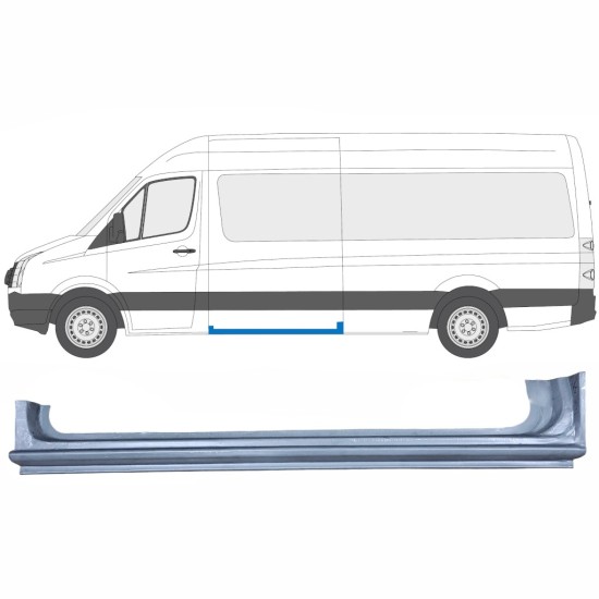 Panel de reparación del umbral de la puerta corredera para Volkswagen Crafter 2005-2017 / Izquierda 13432