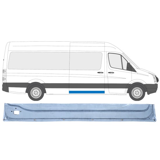 Panel de reparación puerta corredera interna para Volkswagen Crafter 2005-2017 / Derecho 13992