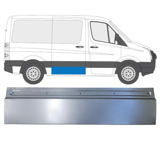 Panel de reparación puerta corredera para Volkswagen Crafter 2005-2017 / Derecho 17311