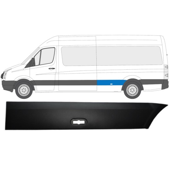 Moldura lateral guardabarros trasero para Volkswagen Crafter 2005-2017 / Izquierda 13827