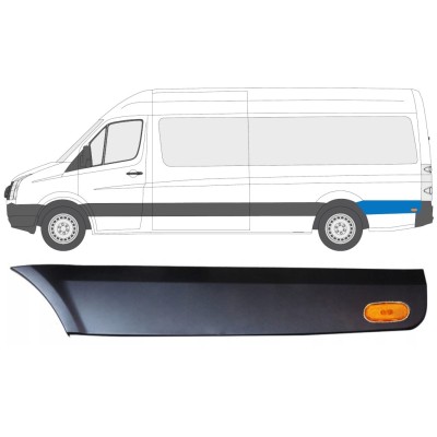 Moldura lateral guardabarros con lámpara para Volkswagen Crafter 2005-2017 / Izquierda / Conjunto 13996