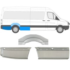 Panel de reparación guardabarros trasero para Volkswagen Crafter 2005-2017 / Derecho / Conjunto 13943