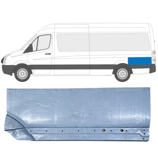 Panel de reparación guardabarros trasero parte trasera para Volkswagen Crafter 2005-2017 / Izquierda 13895