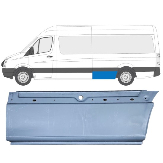 Panel de reparación guardabarros trasero para Volkswagen Crafter 2005-2017 / Izquierda 13446
