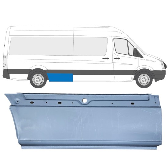 Panel de reparación guardabarros trasero para Volkswagen Crafter 2005-2017 / Derecho 13452