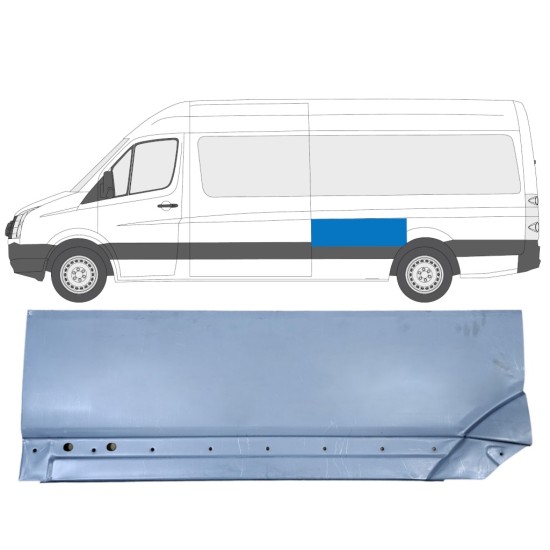 Panel de reparación guardabarros trasero para Volkswagen Crafter 2005-2017 / Izquierda 13896