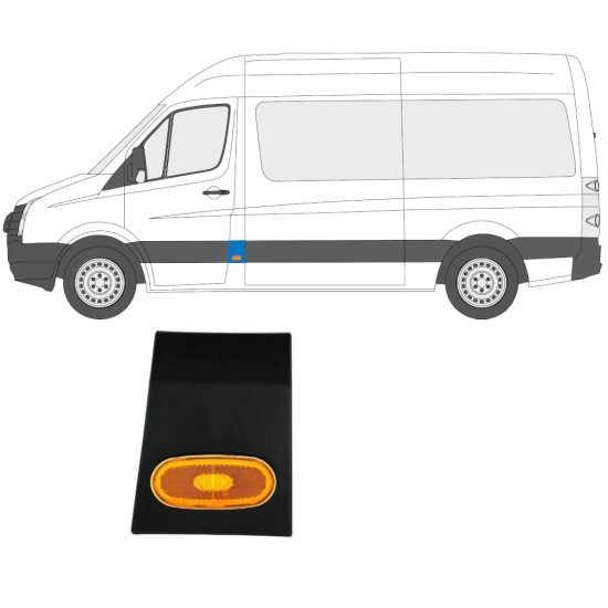 Moldura lateral con lámpara para Volkswagen Crafter 2005-2017 / Izquierda / Conjunto 14148