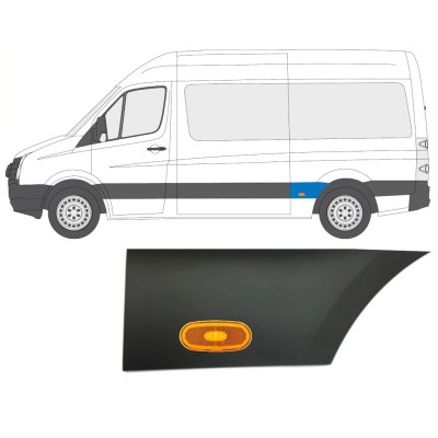 Moldura lateral guardabarros trasero con lámpara para Volkswagen Crafter 2005-2017 / Izquierda / Conjunto 14089