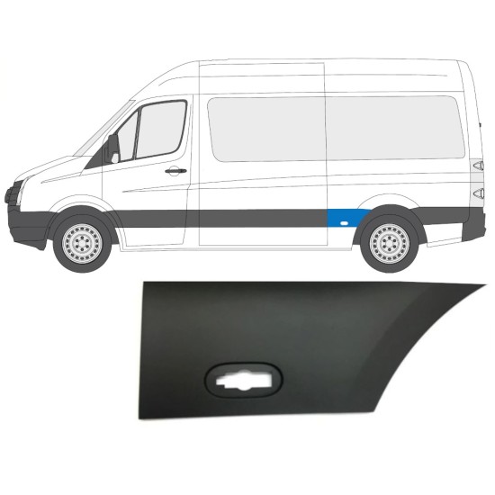 Moldura lateral guardabarros trasero para Volkswagen Crafter 2005-2017 / Izquierda 13823