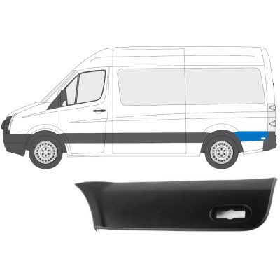 Moldura lateral guardabarros trasero detrás de la rueda para Volkswagen Crafter 2005-2017 / Izquierda 13690