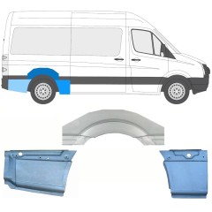 Panel de reparación guardabarros trasero para Volkswagen Crafter 2005-2017 / Derecho / Conjunto 13941