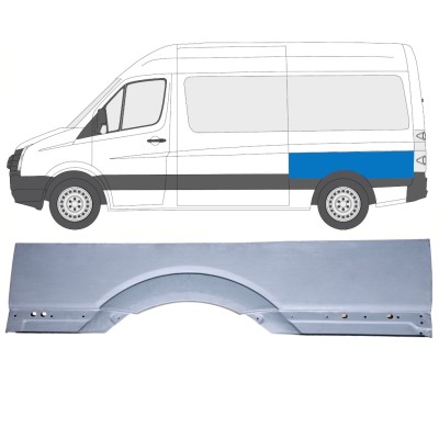 Panel de reparación guardabarros trasero grande para Volkswagen Crafter 2005-2017 / Izquierda 15510