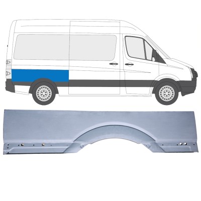 Panel de reparación guardabarros trasero grande para Volkswagen Crafter 2005-2017 / Derecho 15511