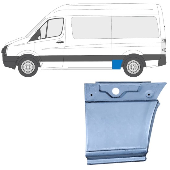 Panel de reparación guardabarros trasero para Volkswagen Crafter 2005-2017 / Izquierda 13450