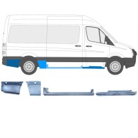 Panel de reparación conjunto para Volkswagen Crafter 2005-2017 / Derecho / 14502