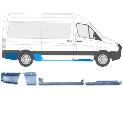Panel de reparación conjunto para Volkswagen Crafter 2005-2017 / Derecho / 14502