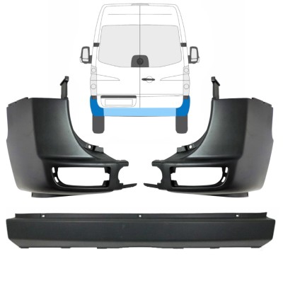 Parachoques trasero para Volkswagen Crafter 2005-2017 / Conjunto 15554