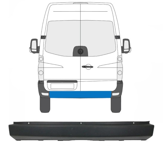 Parachoques trasero para Volkswagen Crafter 2005-2017 15550