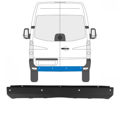 Parachoques trasero con PDC para Volkswagen Crafter 2005-2017 15551